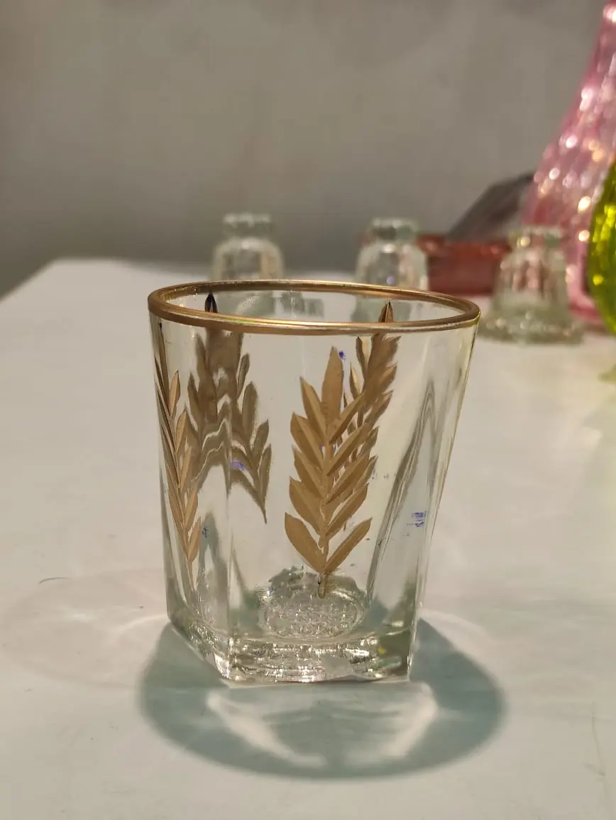 Gold Leaf Glass Tumbler